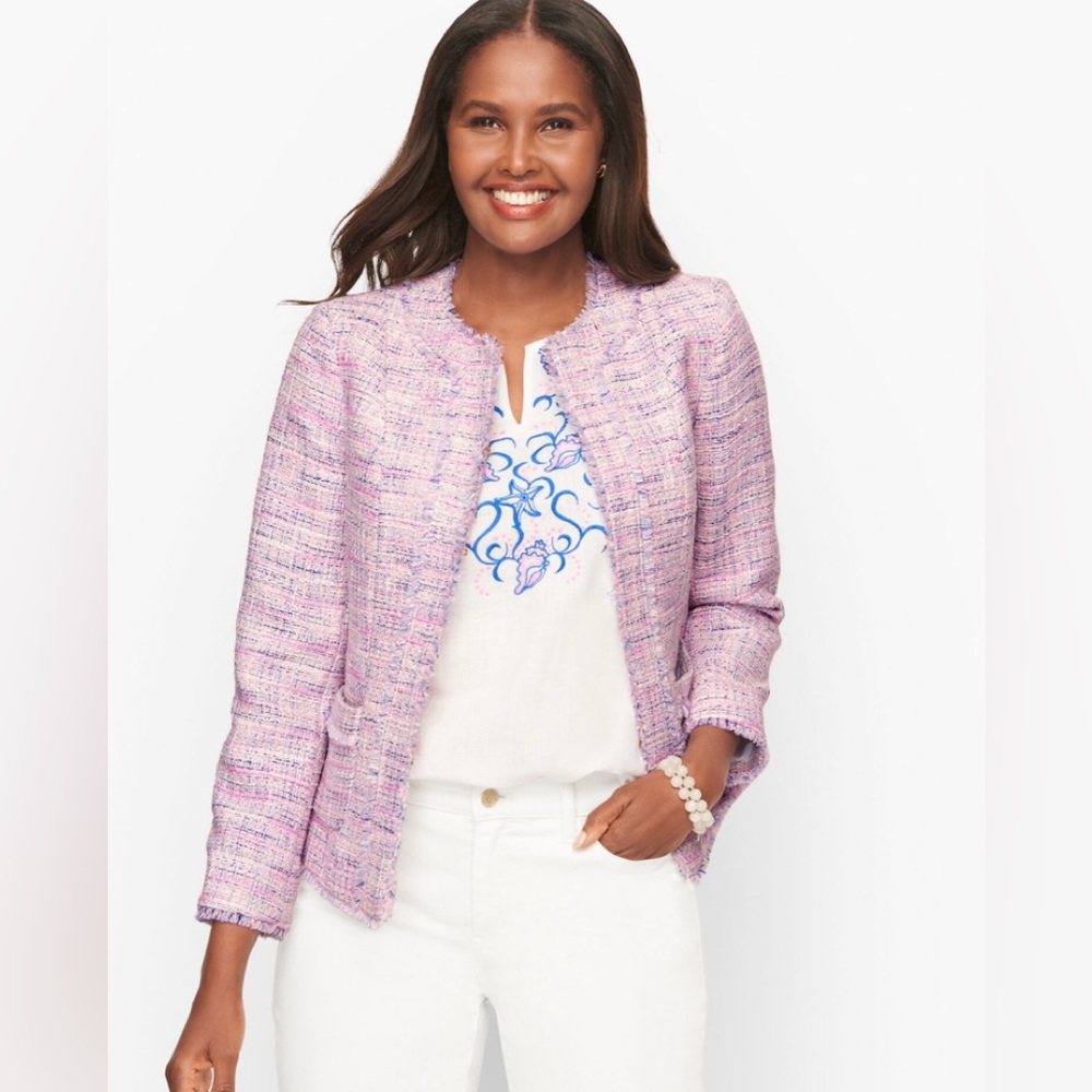 Talbots - BLOOMING TWEED JACKET- size 2. Barely worn